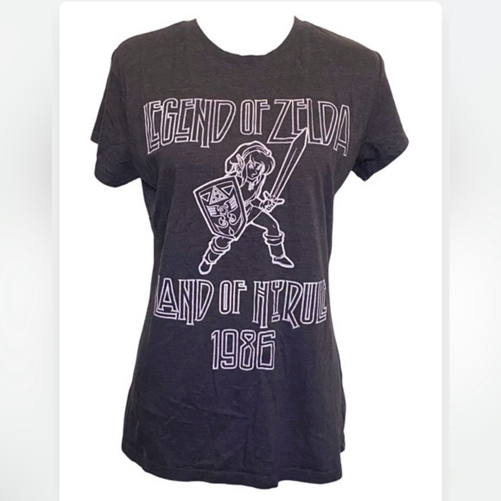 Nintendo LEGEND OF ZELDA Land of Hyrule 1986 Gray Graphic Tee Shirt XL